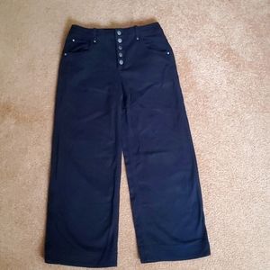 Black Gap wide leg cropped jeans